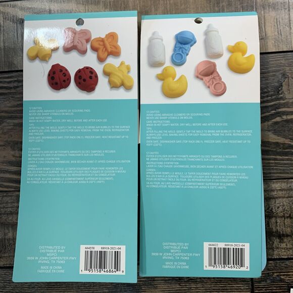 4 Silicone Molds Baby Shower Butterfly Dog Wax Melt Chocolate 1 Penguin Ice Mold - Picture 3 of 9